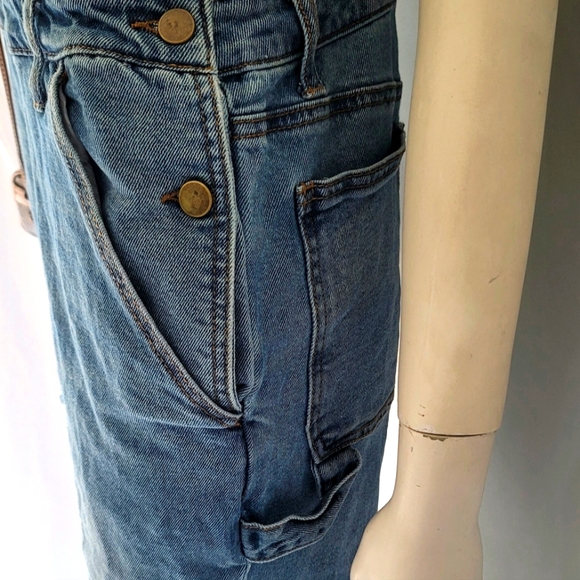 Refuge Distressed Long Overalls Size S - Picture 8 of 14